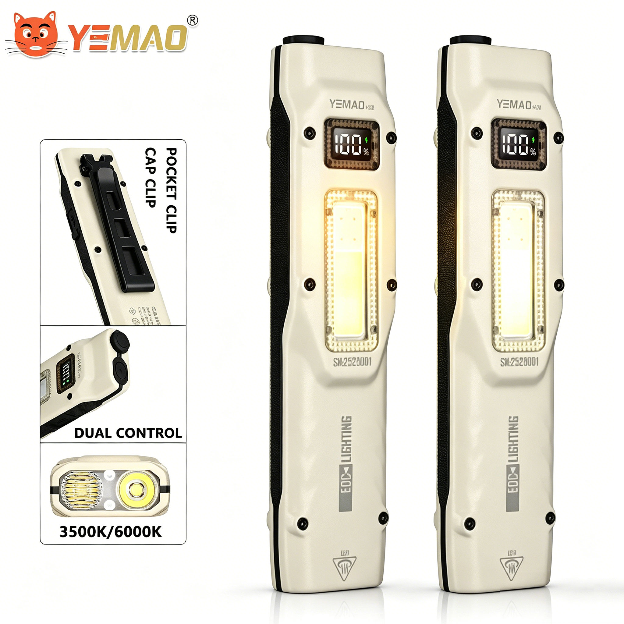 Tactical Flashlight Rechargeable - Senter Kerja Taktis Ultratipis 880LM YEMAO