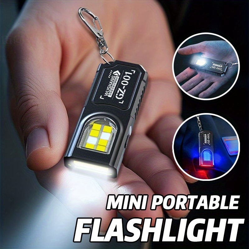 Tactical Flashlight Rechargeable - Senter Gantungan Kunci LED COB Mini