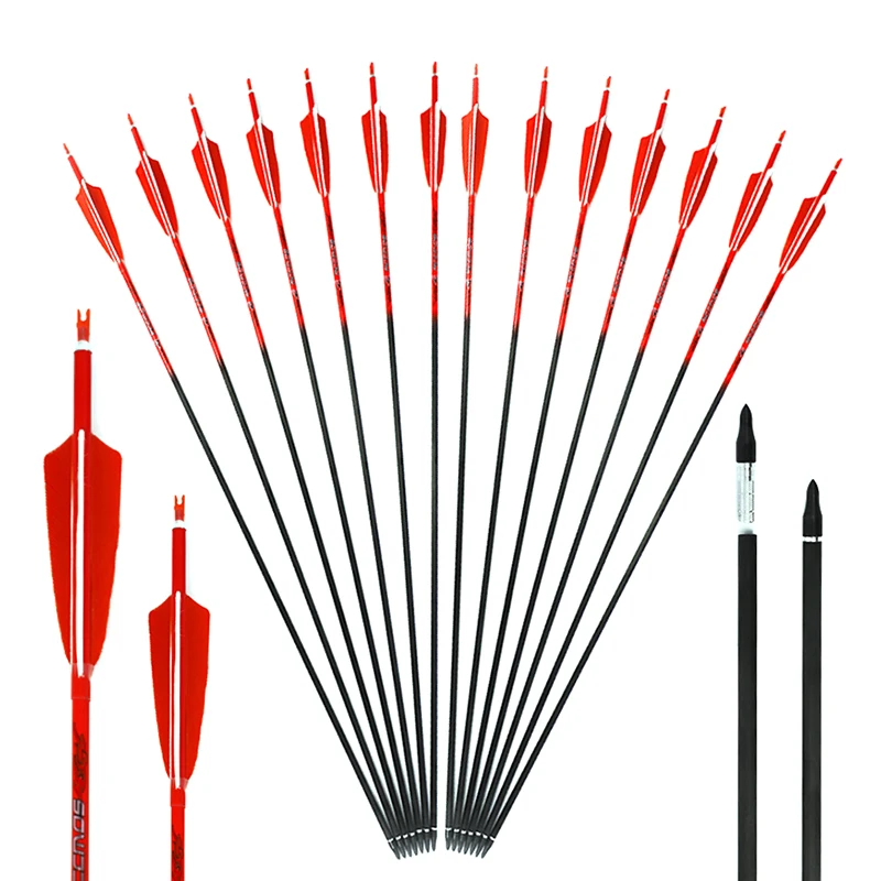 Arrow Carbon Shaft - 6pc/12pc/24pcs ID6.2mm Batang Panah Karbon Murni