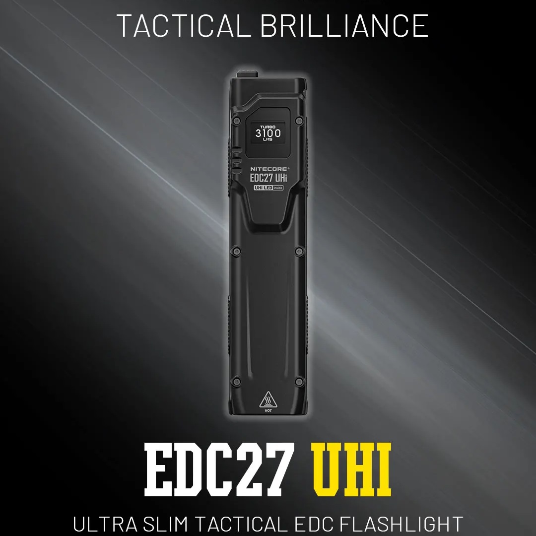Tactical Flashlight Rechargeable - Senter Taktis EDC Convoy UHi 3100Lumens,