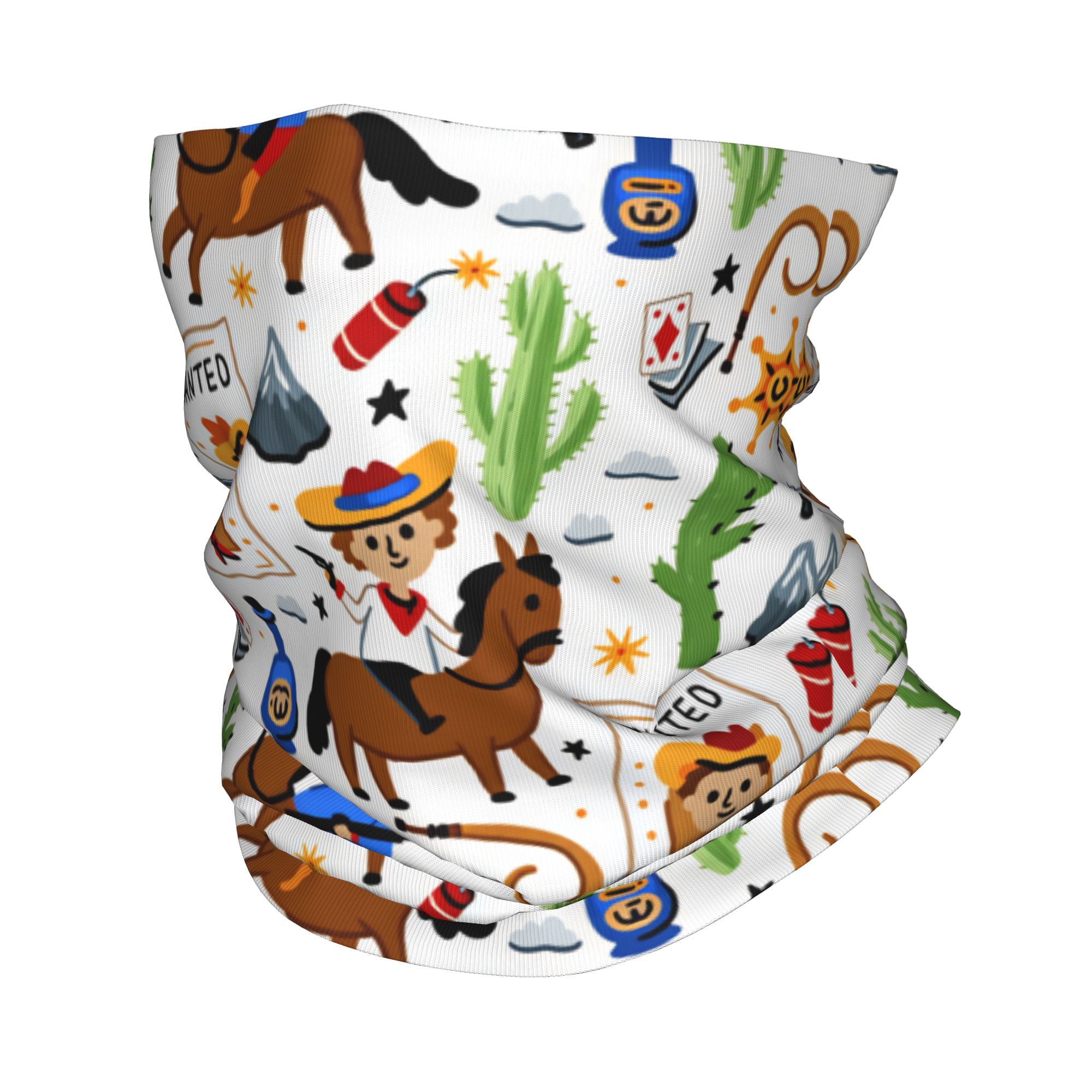 Outdoor Hunting And Fishing - Masker Balaclava Koboi Barat Anak-anak Kartun