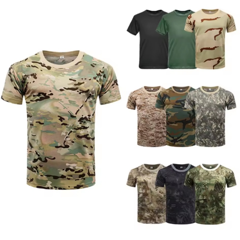 Outdoor Hunting T Shirts - Kaos Olahraga Pria Outdoor 3D Kamuflase