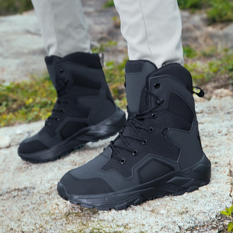 Wildman Hunting & Outdoor Polokwane - Sepatu Taktis Pria Model Tali, Sepatu