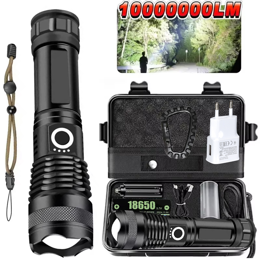 Tactical Flashlight Rechargeable - Senter LED Daya Tinggi Dapat Diisi
