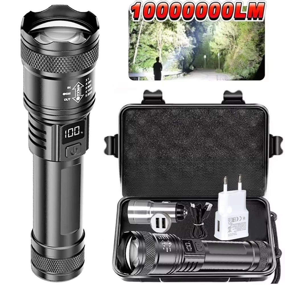 Tactical Flashlight Rechargeable - Senter LED Isi Ulang Senter yang