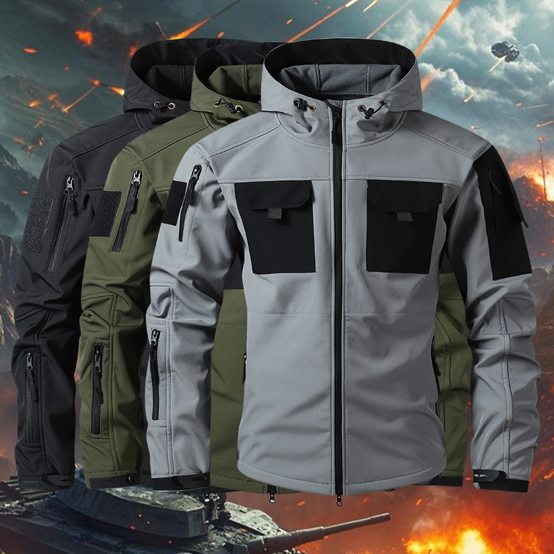 Safari Outdoor Hunting Jackets - Jaket Softshell Taktis Pria Jaket Tempur