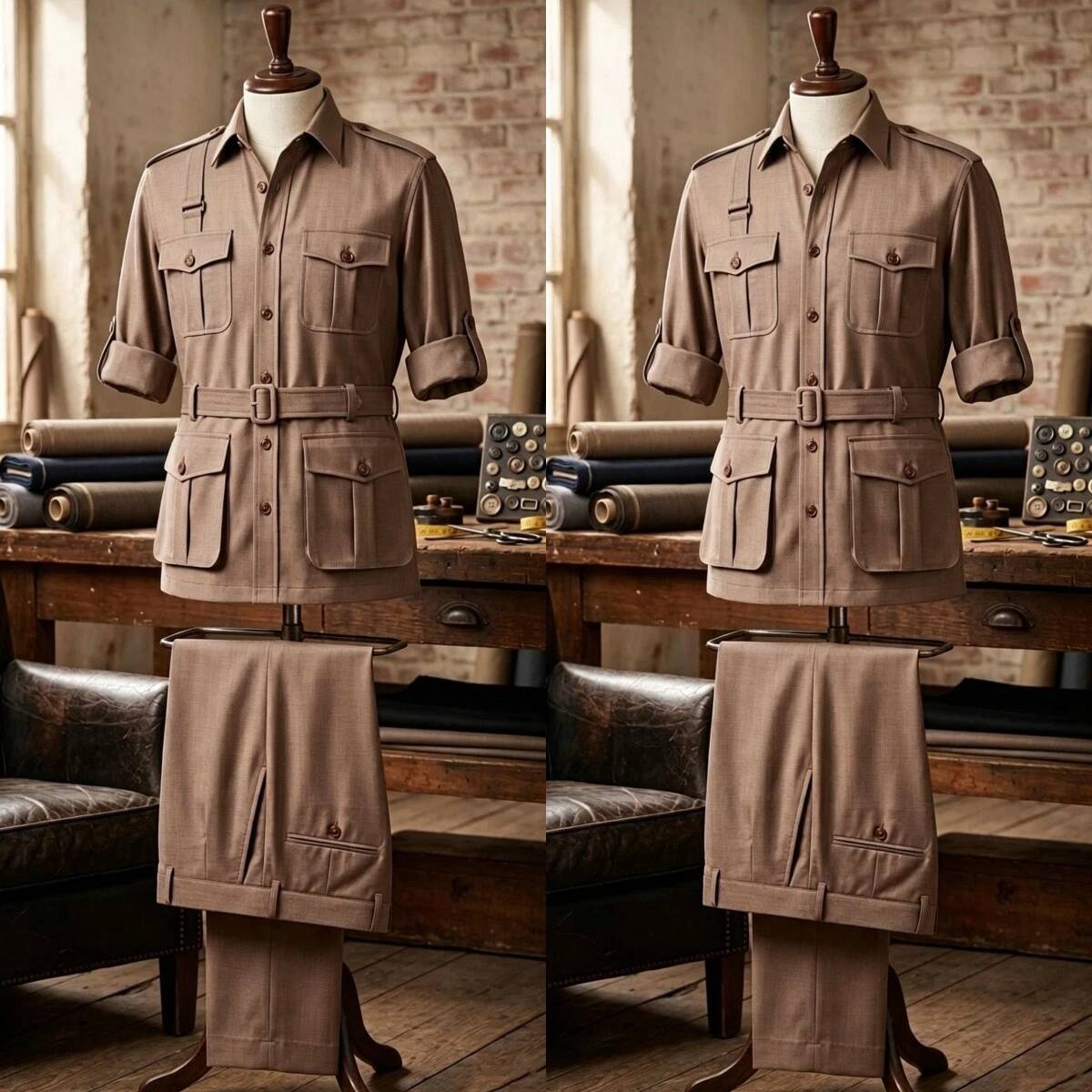 Safari Outdoor Hunting Jackets - Setelan Safari Pria 2 Potong Warna