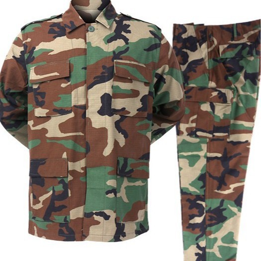 Hunting Outdoor Clothing - Setelan Taktis Kamuflase BDU 2 Potong