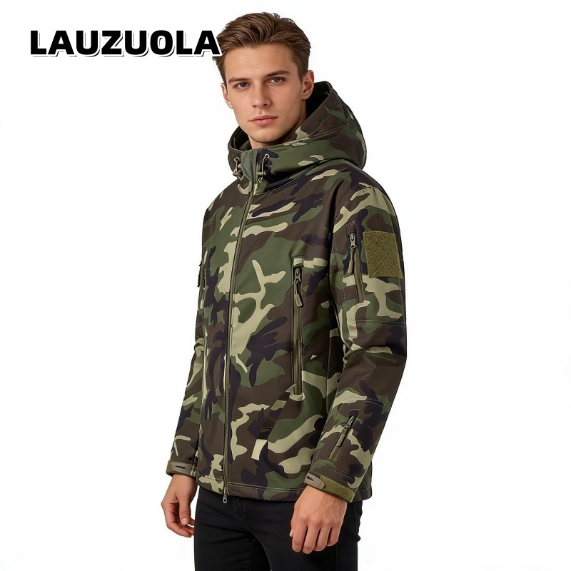 Jaket Kamuflase Pria Tahan Air - Outdoor Hunting Hoodie ulasan dan harga