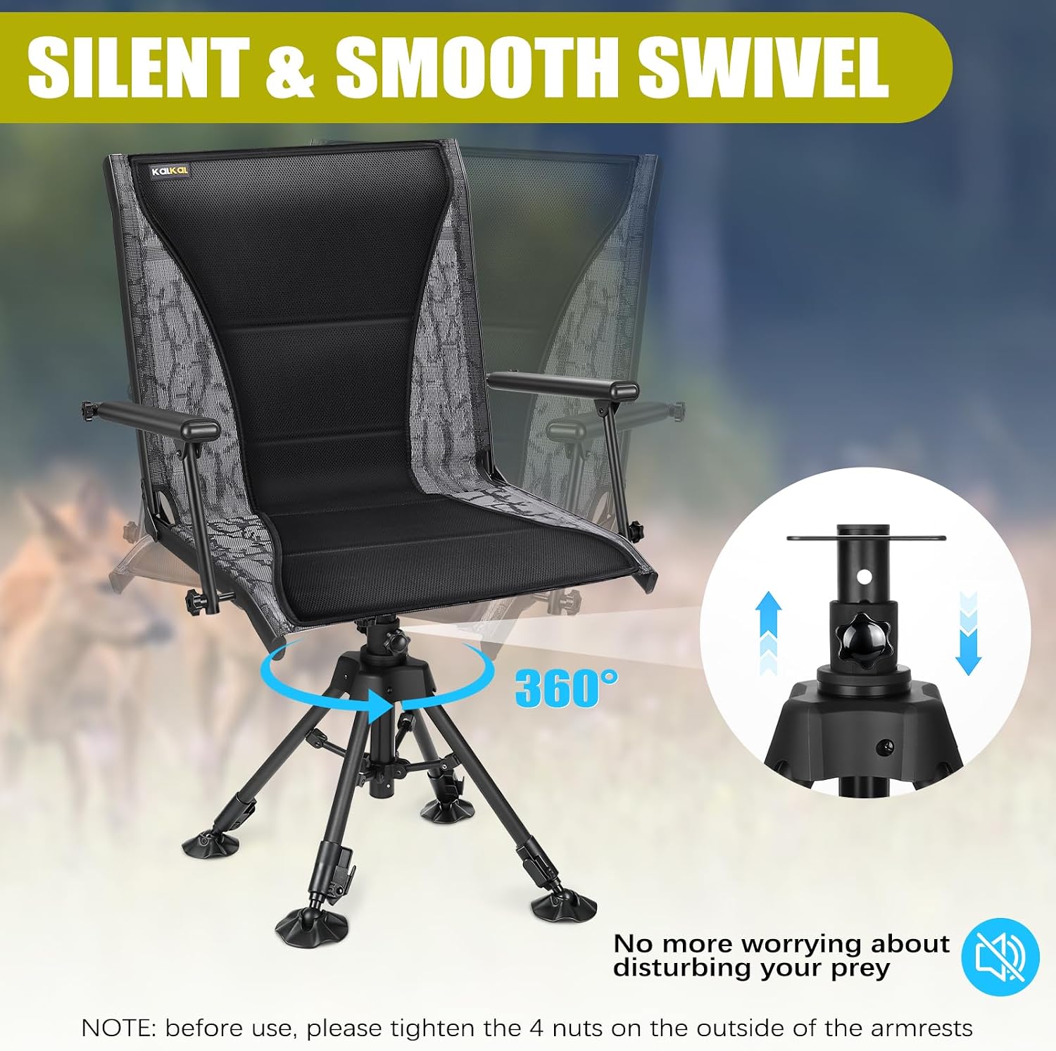 Kursi Berburu Putar 360 Deraja - Hunting And Fishing Outdoor Chairs ulasan dan harga