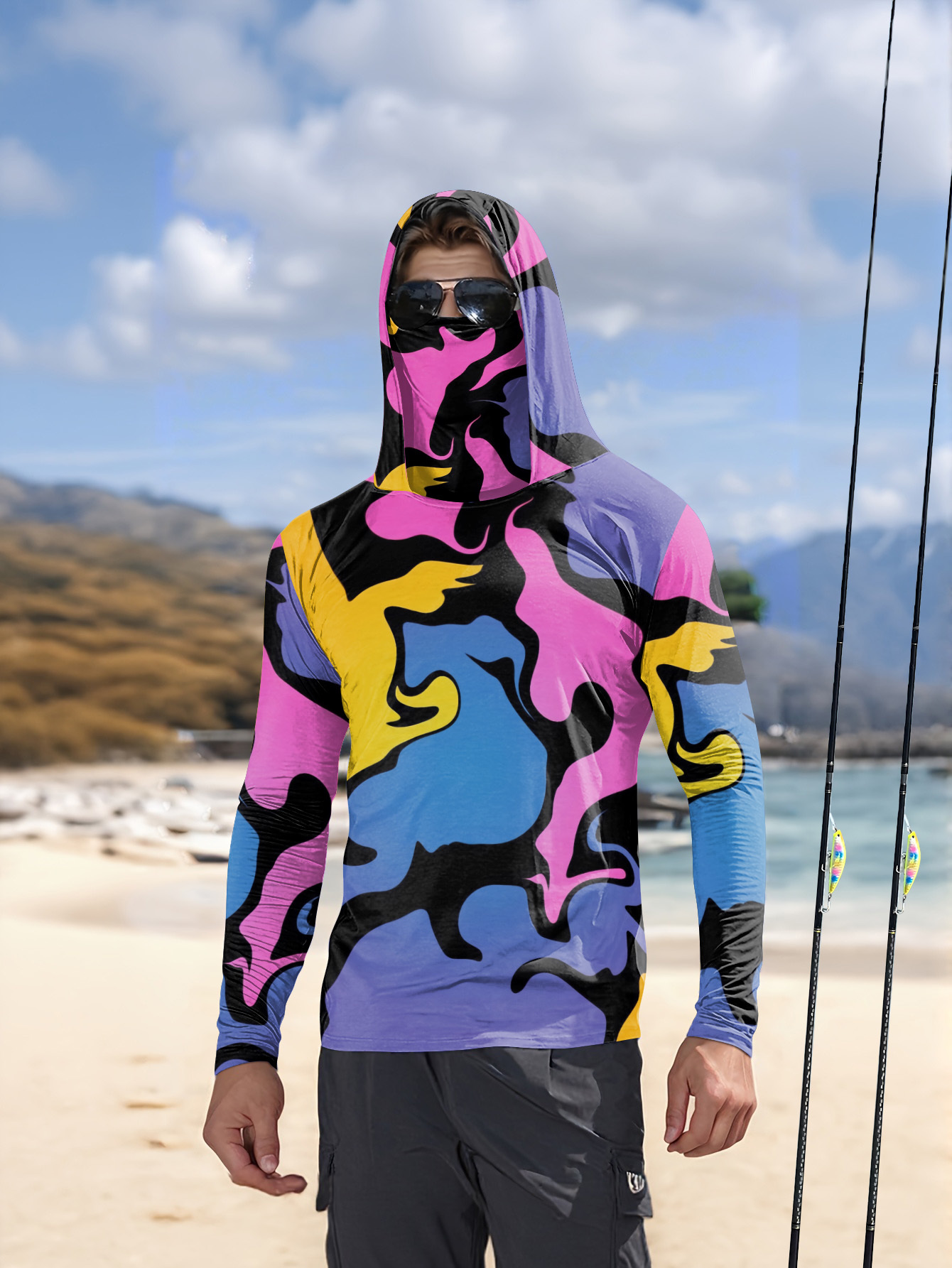 Kaos hoodie mancing pria lenga - Hunting Outdoor Shirts ulasan dan harga