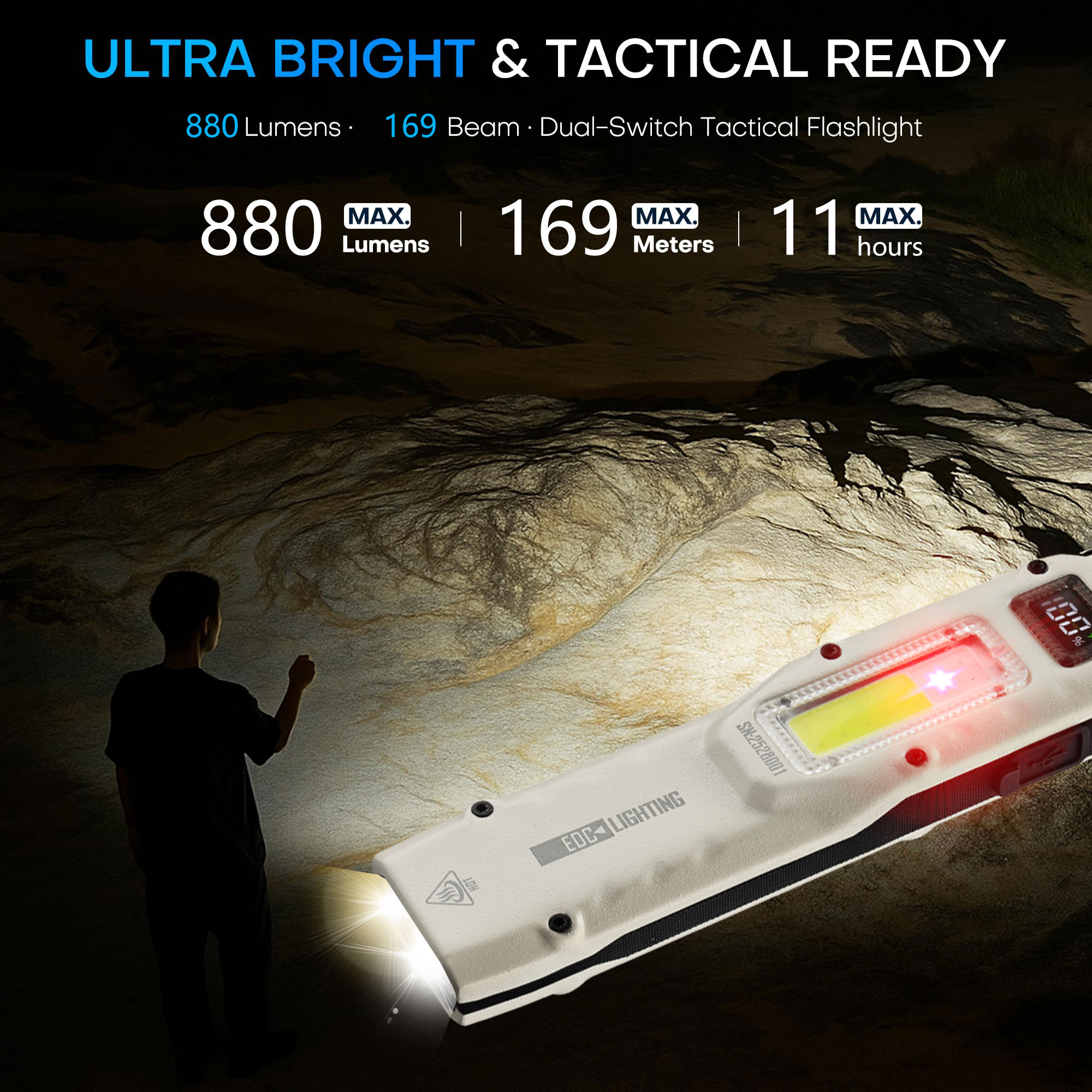 Senter Kerja Taktis Ultratipis - Tactical Flashlight Rechargeable ulasan dan harga