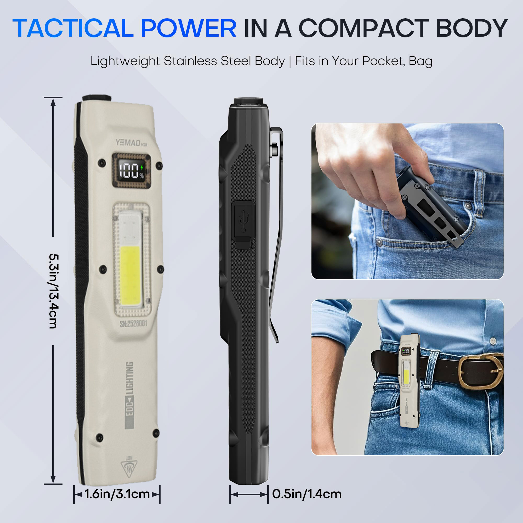 Senter Kerja Taktis Ultratipis - Tactical Flashlight Rechargeable ulasan dan harga