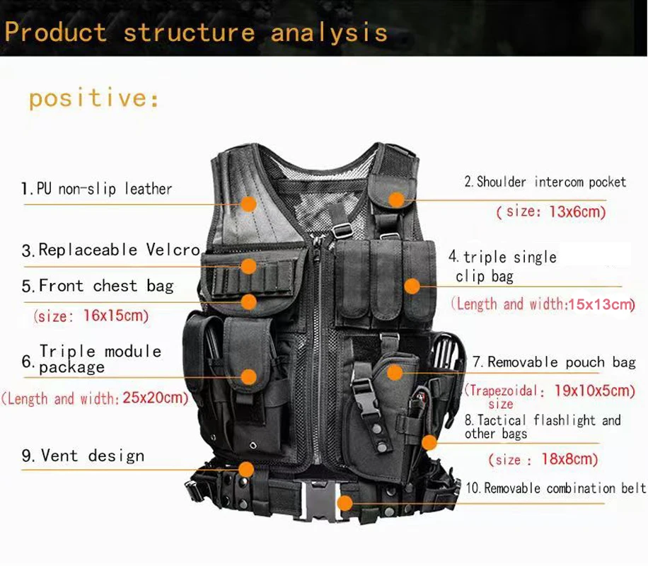 Rompi taktis Molle dapat dises - Hunting Outdoor Game ulasan dan harga