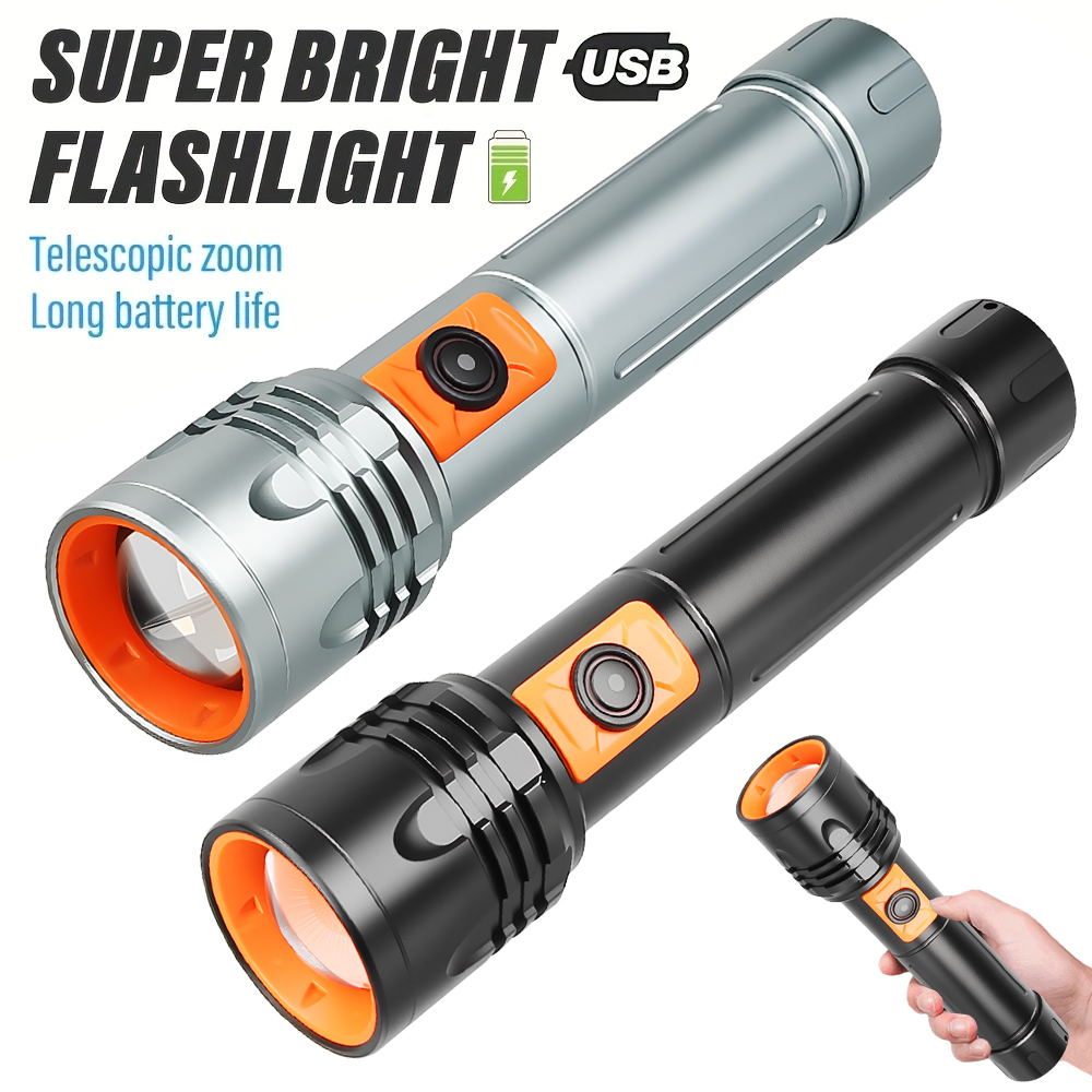 Senter LED Daya Tinggi Senter  - Tactical Flashlight Rechargeable ulasan dan harga
