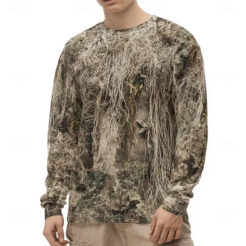Kaos Pria Lengan Panjang Motif - Outdoor Hunting Graphic Tees ulasan dan harga
