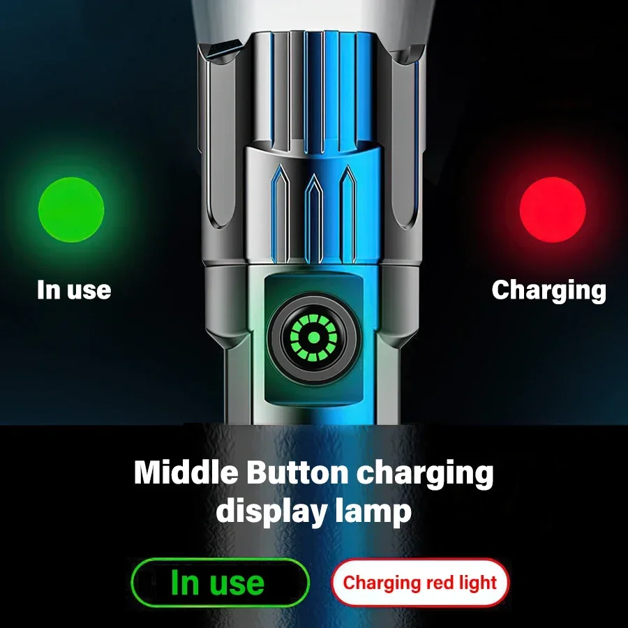 Senter LED Daya Tinggi, Senter - Tactical Flashlight Rechargeable ulasan dan harga