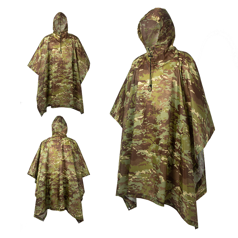 Jas hujan taktis ponco hutan k - Hunting Outdoor Clothing ulasan dan harga