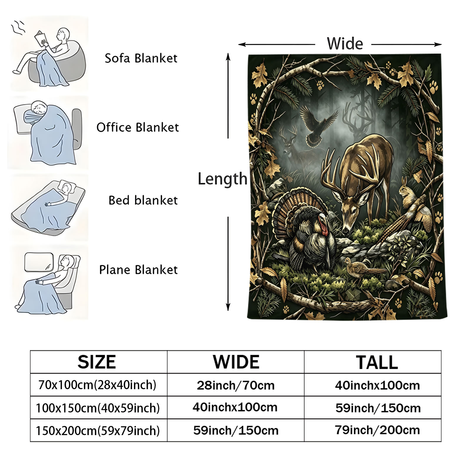 Selimut Motif Hewan Hutan Vint - Wildman Hunting & Outdoor Polokwane ulasan dan harga