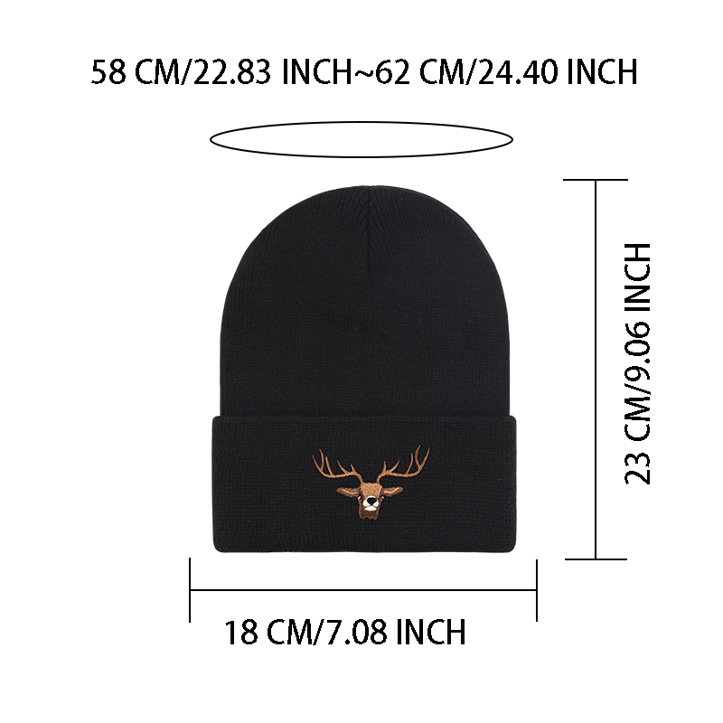 Topi Rajut Dewasa Bordir Kepal - Hunting Outdoor Christmas Decorations ulasan dan harga
