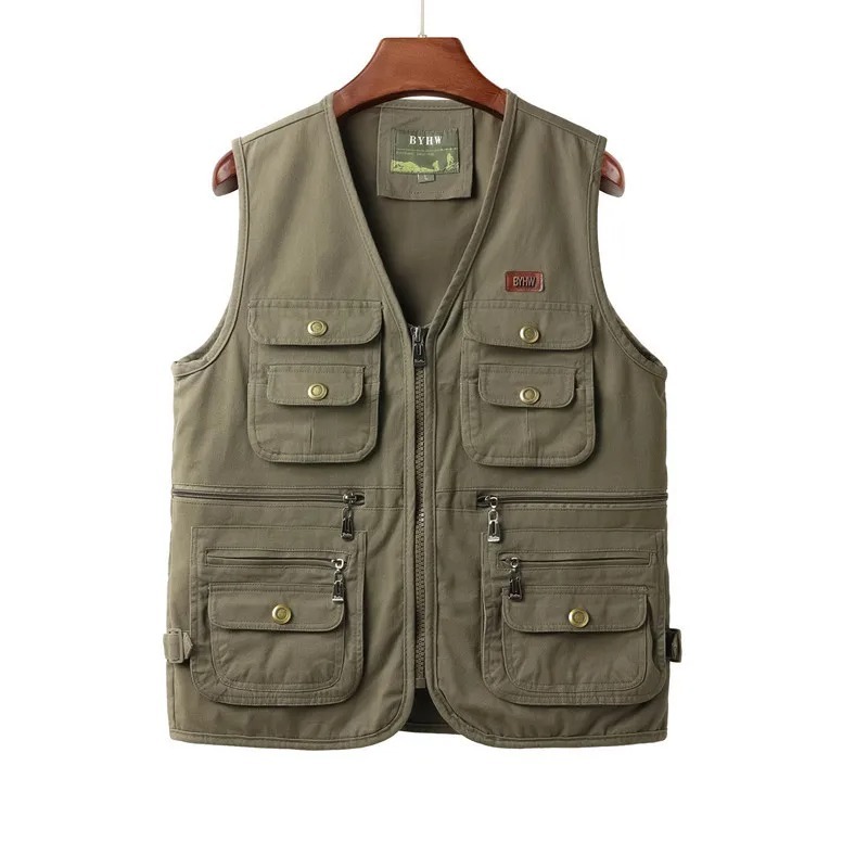 Rompi Pria Multi Saku Tanpa Le - Safari Outdoor Hunting Jackets ulasan dan harga