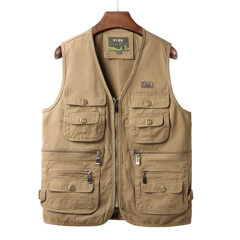 Rompi Pria Multi Saku Tanpa Le - Safari Outdoor Hunting Jackets ulasan dan harga