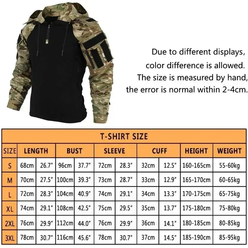 Kaos Pria 1/4 Zip Lengan Panja - Outdoor Hunting T Shirts ulasan dan harga