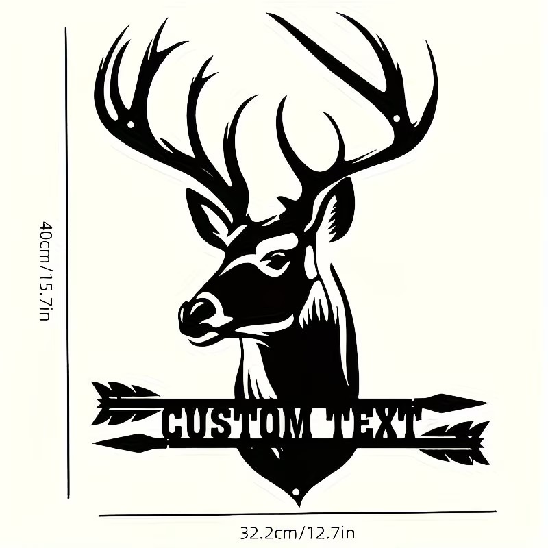 Seni Dinding Logam Kepala Rusa - Hunting Outdoor Christmas Decorations ulasan dan harga