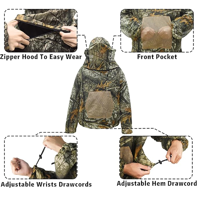 Set Hoodie Anti-Nyamuk untuk M - Outdoor Hunting Hoodie ulasan dan harga
