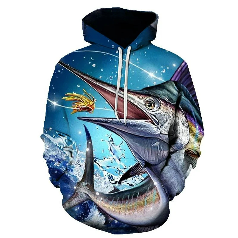 Hoodie pria dengan pola ikan k - Outdoor Hunting Hoodie ulasan dan harga