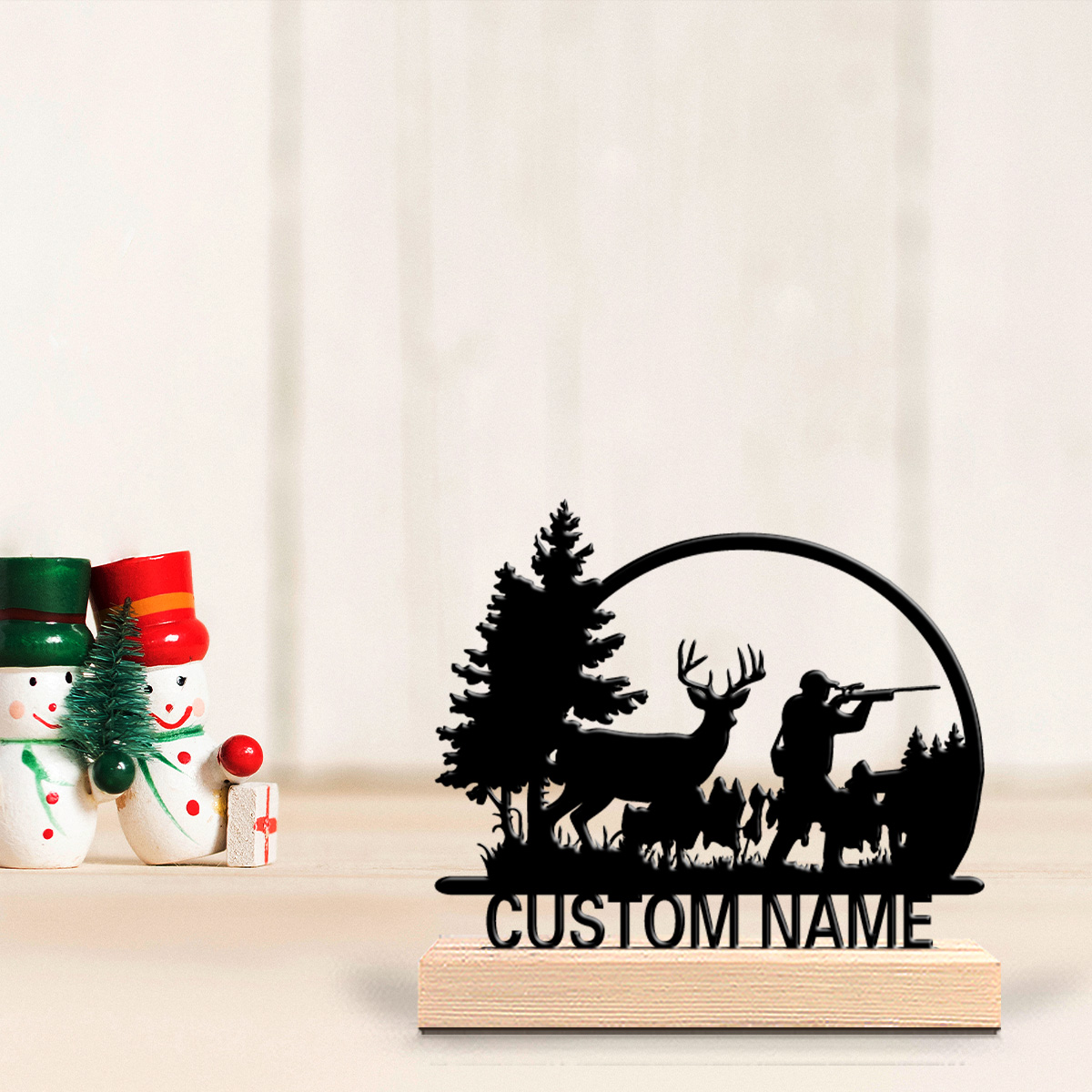 1pc Patung Logam Berbentuk Pem - Hunting Outdoor Christmas Decorations ulasan dan harga