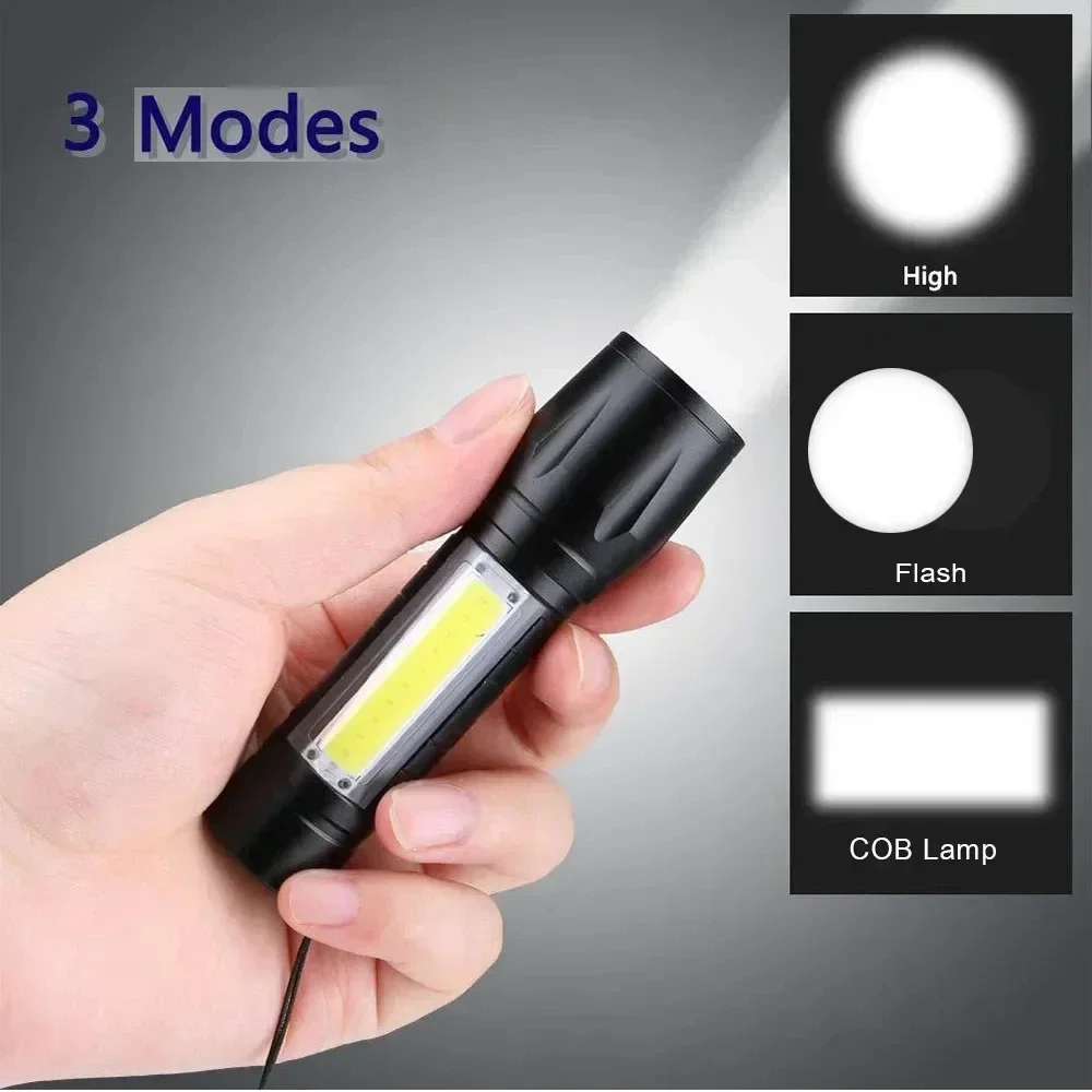 Lampu Berkemah COB + LED Porta - Tactical Flashlight Rechargeable ulasan dan harga