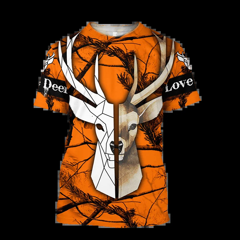1 Buah Kaus Pria Musim Panas T - Outdoor Hunting Graphic Tees ulasan dan harga