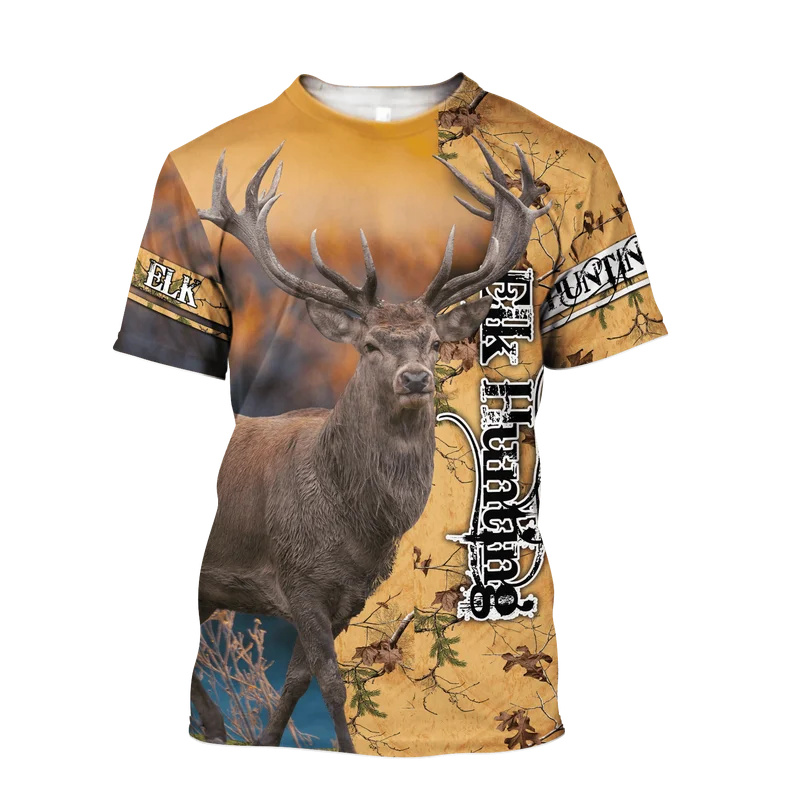 1 Buah Kaus Pria Musim Panas T - Outdoor Hunting Graphic Tees ulasan dan harga