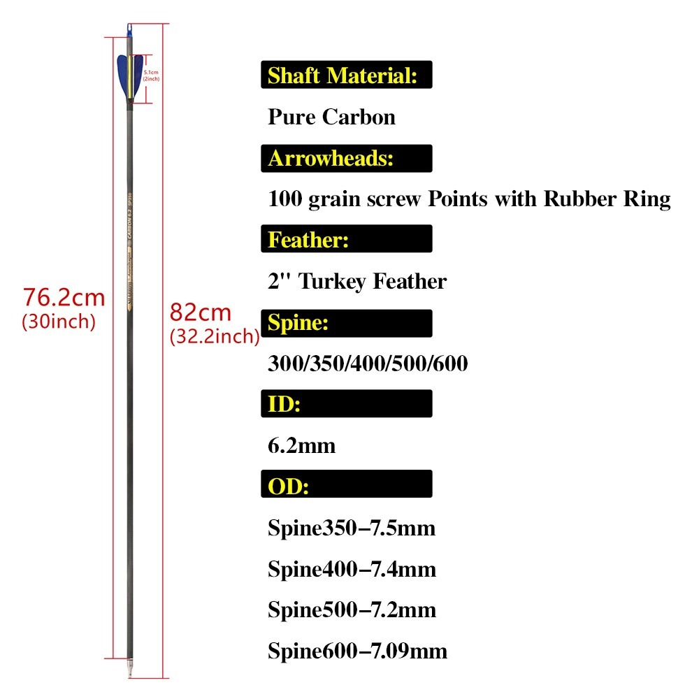 Anak Panah Karbon 32 Inci Spin - Arrow Carbon Shaft ulasan dan harga