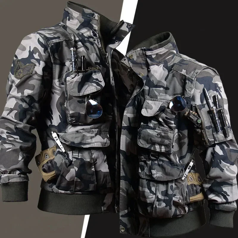Setelan kamuflase pria, jaket  - Safari Outdoor Hunting Jackets ulasan dan harga