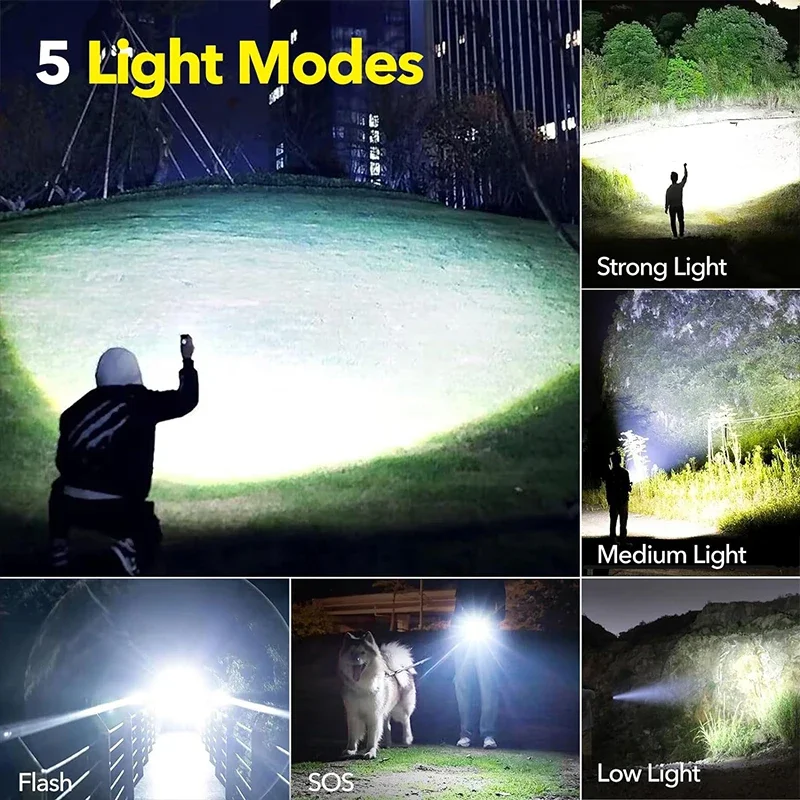 Senter LED Daya Tinggi Dapat D - Tactical Flashlight Rechargeable ulasan dan harga