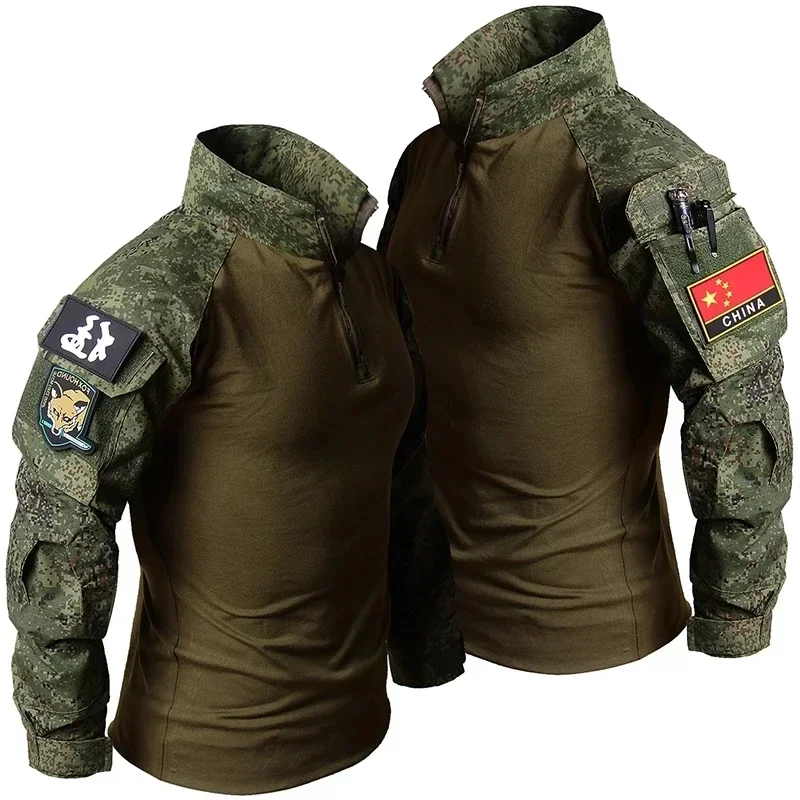 Seragam Taktis RU Camo untuk L - Outdoor Hunting T Shirts ulasan dan harga