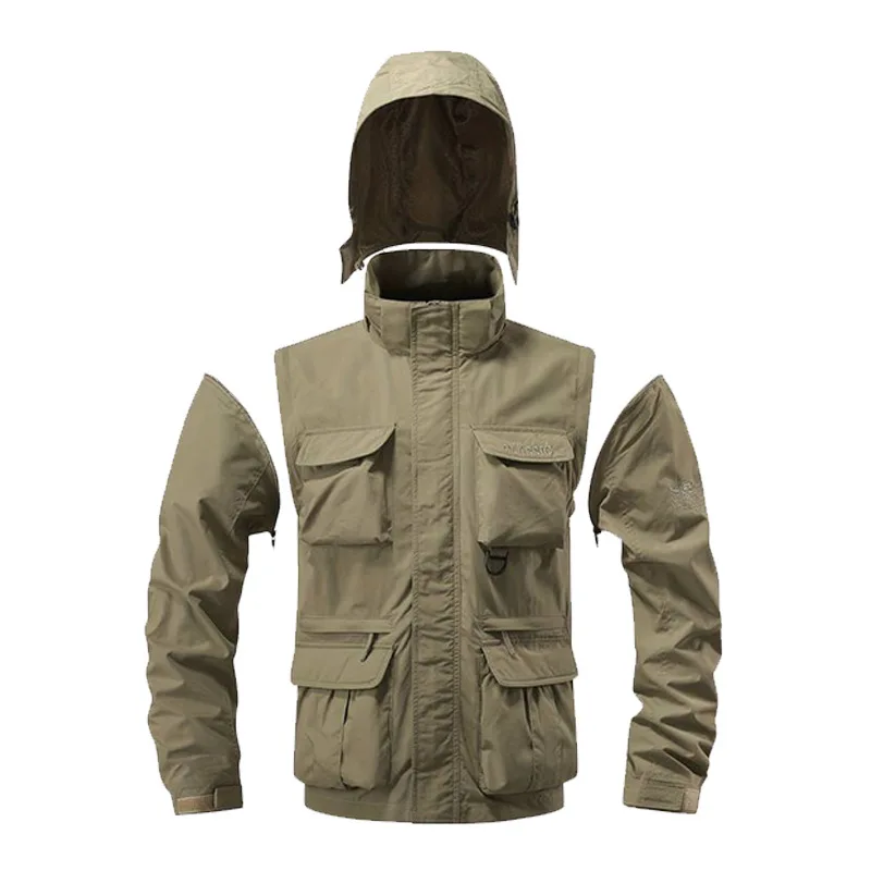 Jaket berkerudung tahan angin  - Safari Outdoor Hunting Jackets ulasan dan harga