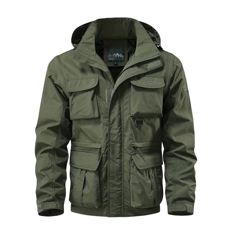 Jaket berkerudung tahan angin  - Safari Outdoor Hunting Jackets ulasan dan harga