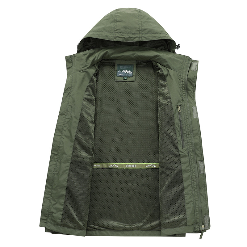 Jaket berkerudung tahan angin  - Safari Outdoor Hunting Jackets ulasan dan harga