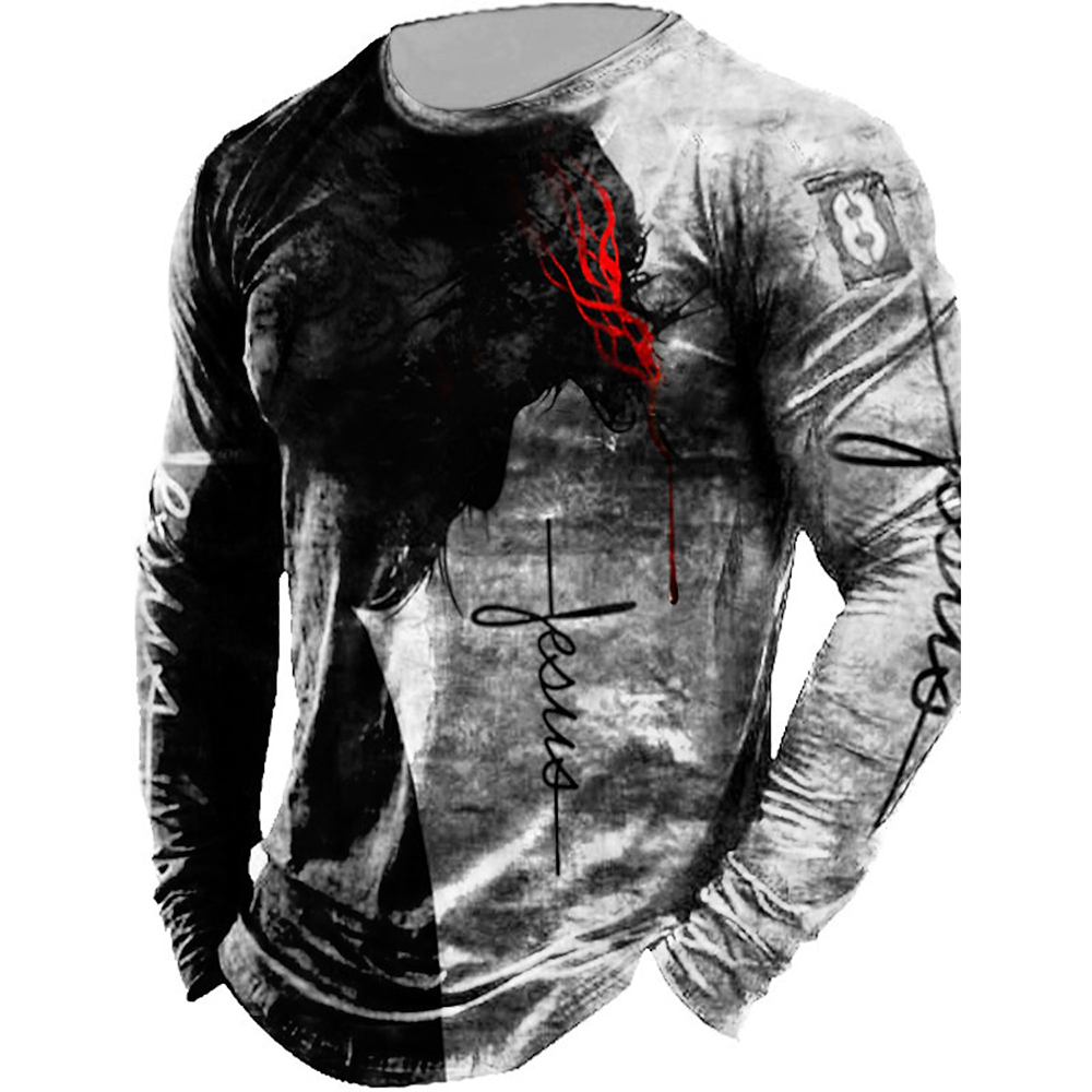Kaus lengan panjang pria, atas - Outdoor Hunting Graphic Tees ulasan dan harga