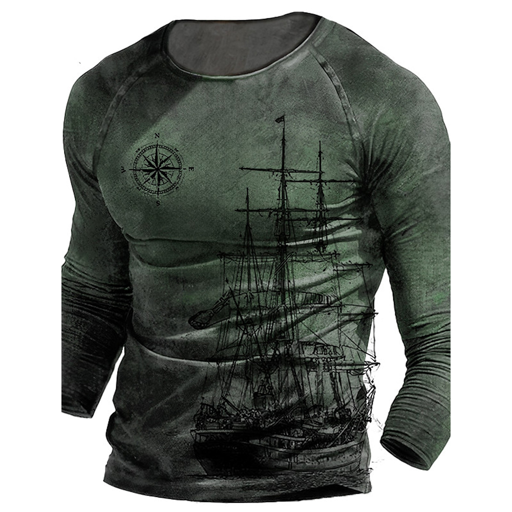 Kaus lengan panjang pria, atas - Outdoor Hunting Graphic Tees ulasan dan harga
