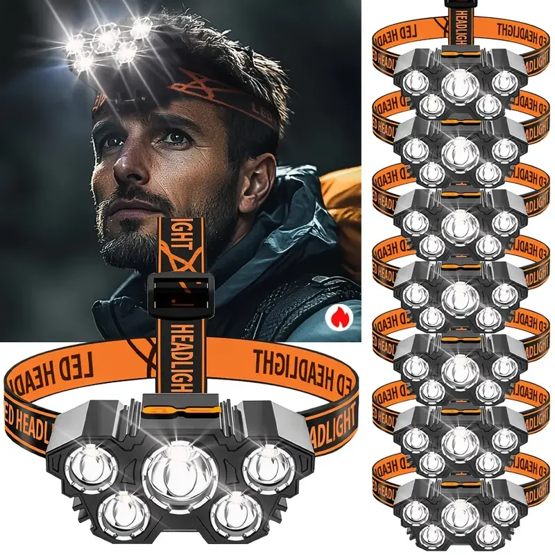 Lampu Kepala Luar Ruangan 5LED - Outdoor Hunting And Fishing ulasan dan harga