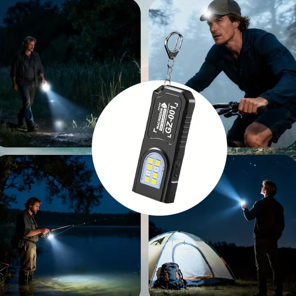 Senter Gantungan Kunci LED COB - Tactical Flashlight Rechargeable ulasan dan harga